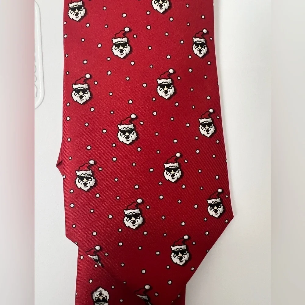 NEW Santa Claus Sunglasses‎ Holiday Red Men's Neck Tie Christmas